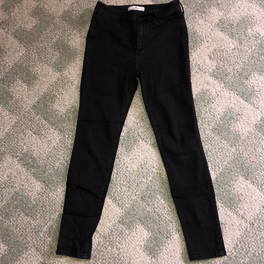 Black high waisted skinny jeans SIZE:7short